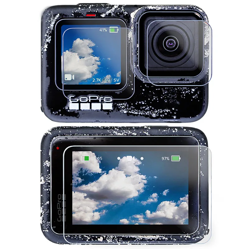 

Защитная пленка из закаленного стекла для GoPro Hero 10/9, Черная защитная пленка для объектива камеры GoPro 10/9, защитные аксессуары