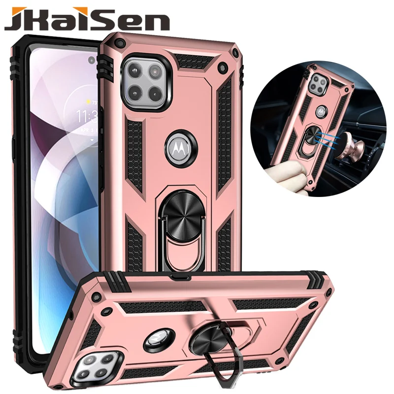 

JKaiSen Shockproof Sergeant Phone Case For MOTOROLA G 5G Plus One 5G UW Car Holder Ring Protection Cover For MOTO One 5G UW Ace