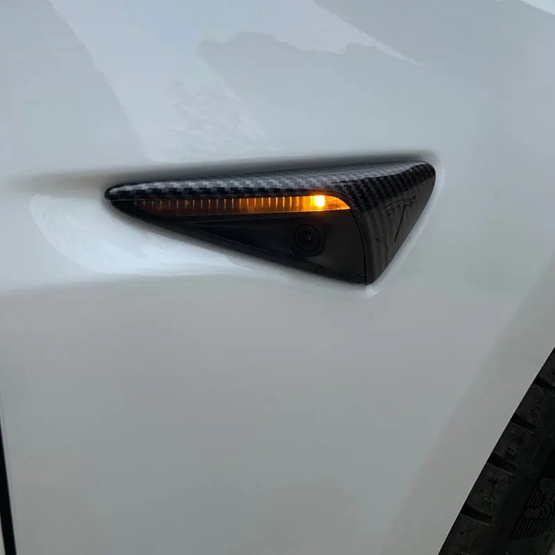 2 шт. защитный чехол из углеродного волокна для боковой камеры Tesla model 3 Y X S |