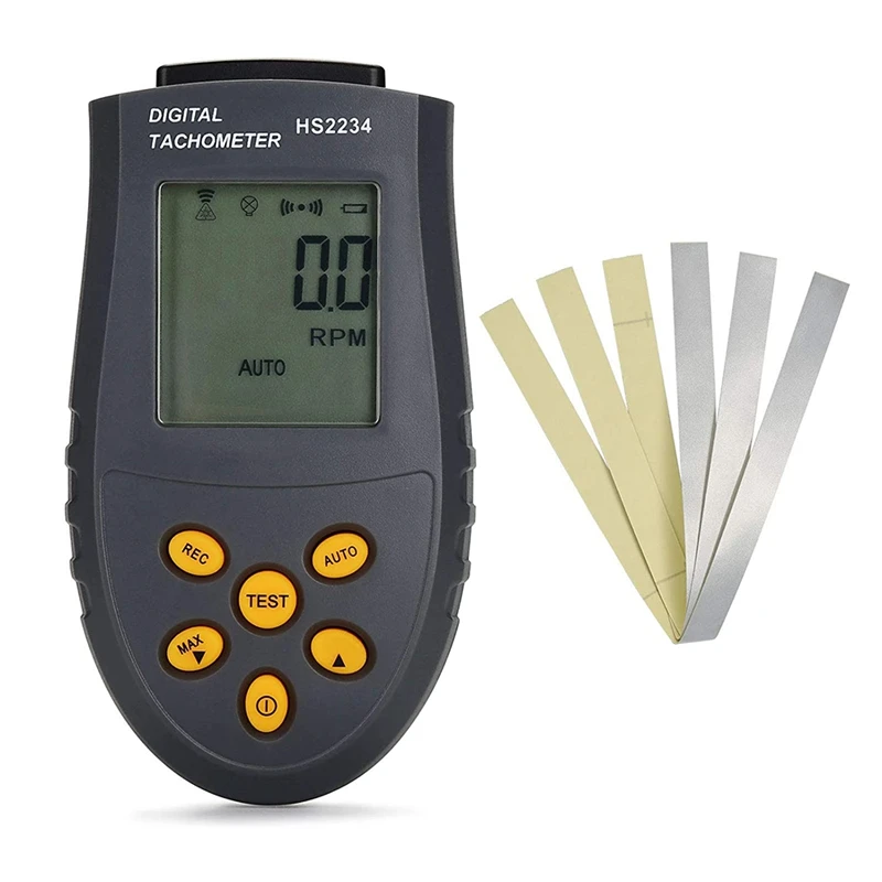 

Tachometer, 2.5-99,999 RPM Accuracy, Battery Included, Digital Non-Contact Handheld Photo Tachometer