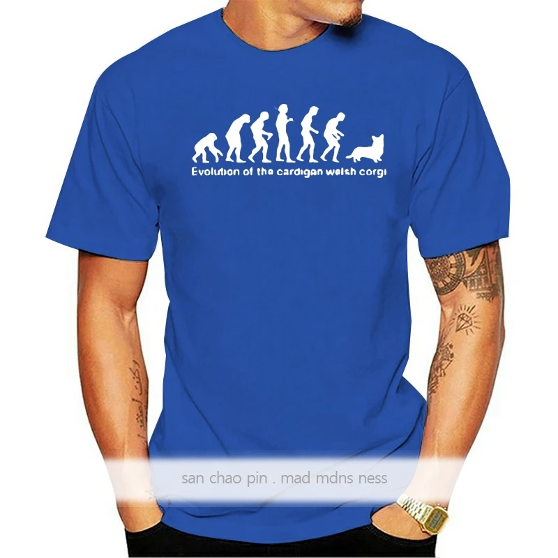 

Men T-Shirt Men Clothing Plus Size Evolution Of The Cardigan Welsh Corgi T-Shirt