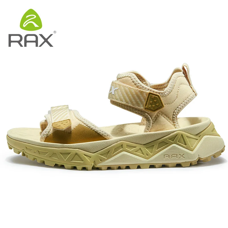 RAX/мужские спортивные сандалии; сезон лето; пляжные сандалии для мужчин; Водонепроницаемая Обувь для треккинга; Мужская дышащая обувь; Женская быстросохнущая обувь - Цвет: 486 light yellow men