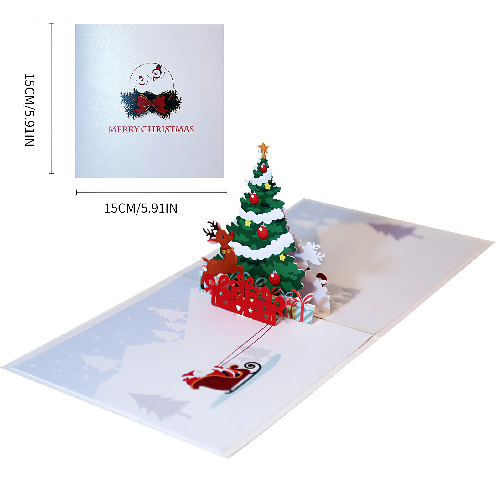 

Рождественская Открытка Санта-Райд Рождество Фестиваль Новогодняя открытка зимние праздничные поздравительные открытки Рождественская о...