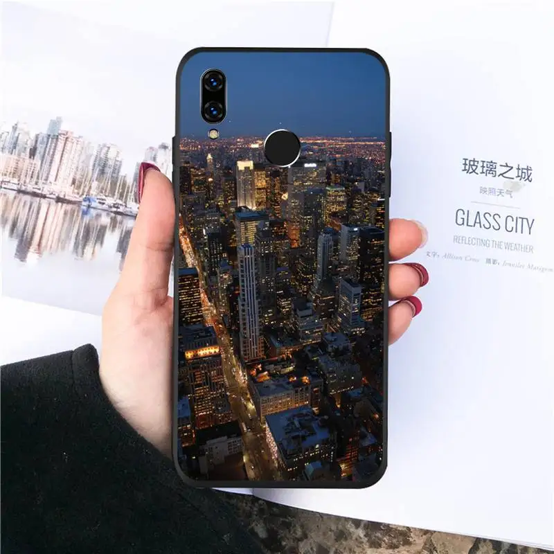 

New York City building Phone Case For Huawei honor Mate P 10 20 30 40 Pro 10i 9 10 20 8 x Lite Luxury brand shell funda coque
