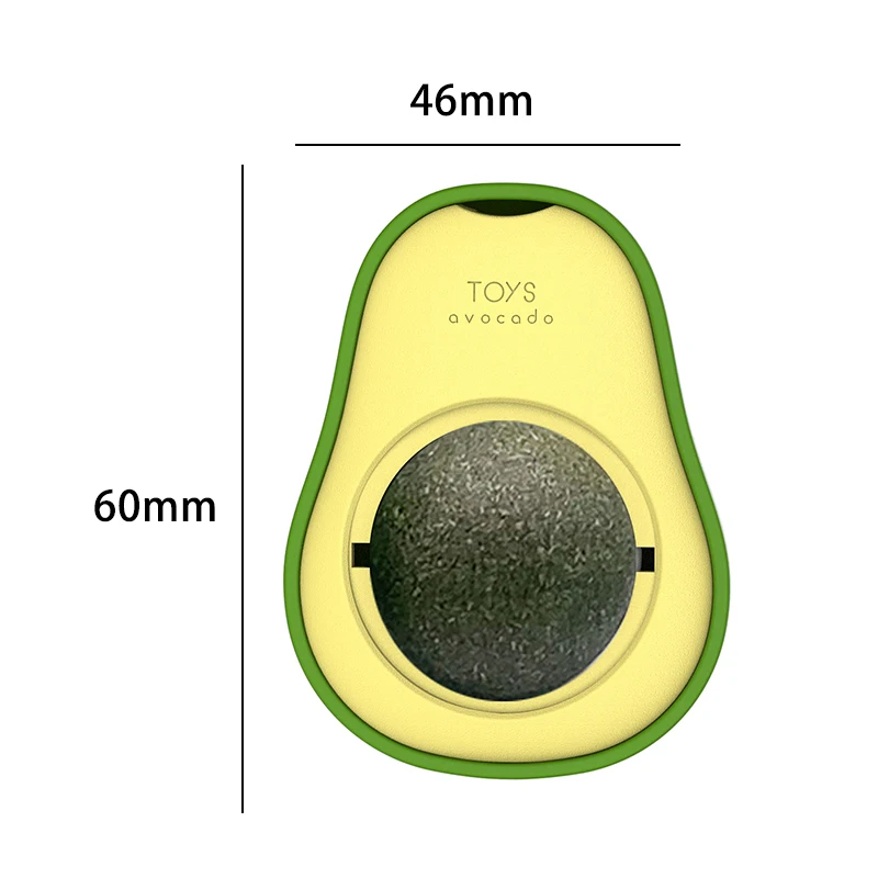 New Pet Toy Spin Mint Ball Creative Avocado Catnip Self-hey Cat Molar Teeth Edible Toys Supplies | Дом и сад