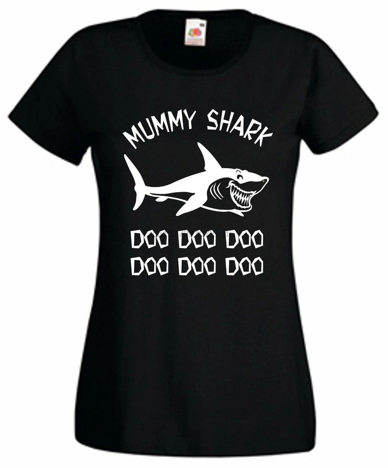 Женская футболка с надписью Mommy Shark Doo Song Daddy Baby Shark|Мужские футболки| |