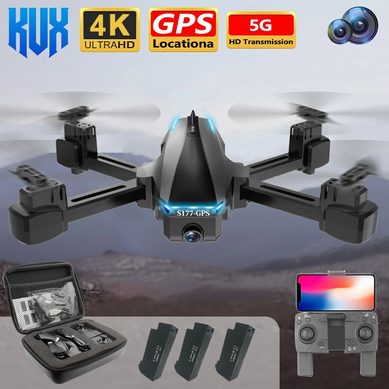 

Квадрокоптер S177 с дистанционным управлением, GPS, Wi-Fi, двойной камерой