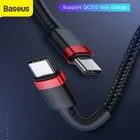 Кабель Baseus USB Type-C для быстрой зарядки, 60 Вт, для Huawei, Xiaomi, Samsung QC3.0, зарядное устройство, шнур Мобильный телефон Notebok, кабель