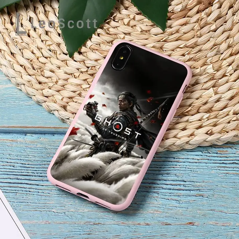

ghost of tsushima Phone Case Candy Color for iPhone 11 12 mini pro XS MAX 8 7 6 6S Plus X 5S SE 2020 XR