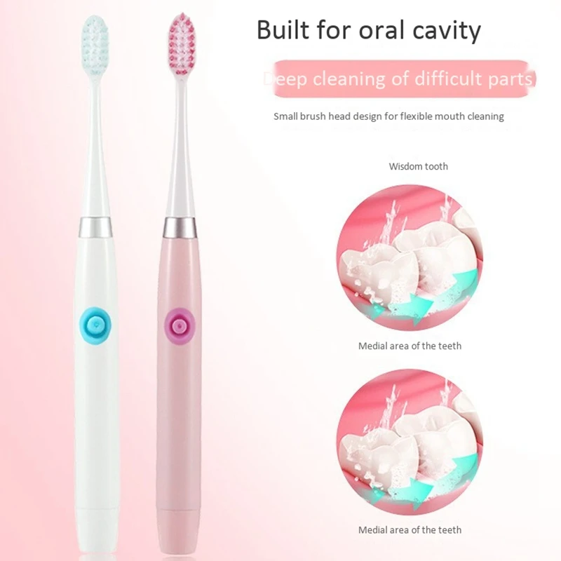 Звуковая электрическая зубная щетка для взрослых и детей-водонепроницаемая