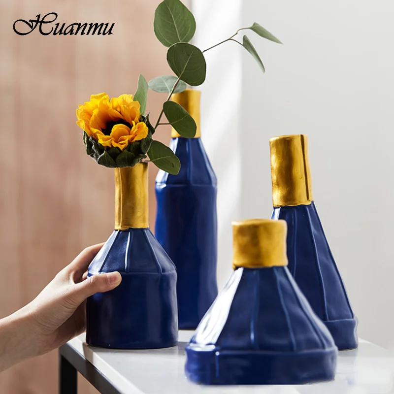 

Nordic Ceramic Vase Home Decor Living Room TV Cabinet Dining Table Dried Flower Home Decoration ваза для цветов florero