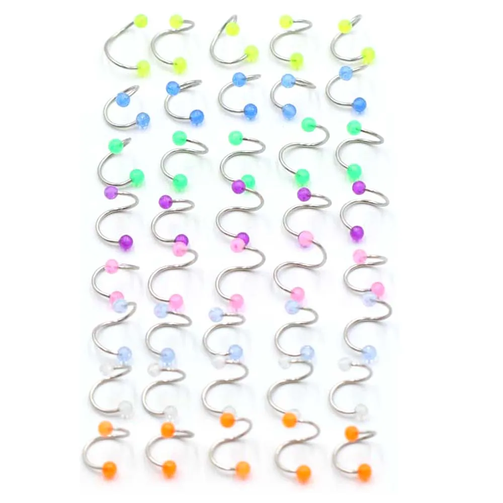 Калибр ушной хрящ Хеликс пирсинг аксессуары для украшения тела 1 пара S Форма