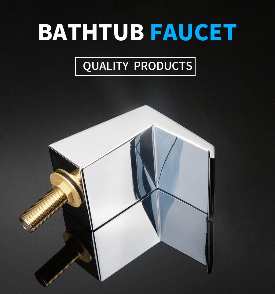 Изогнутый латунный хромированный каскадный смеситель для ванны Водопад ручной