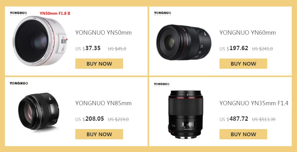 Объектив камеры YONGNUO YN50mm YN35mm F1.4/F1.8/F1.8II/F2.0 стандартный объектив с большой апертурой и автофокусом для Canon EOS 70D 5D2