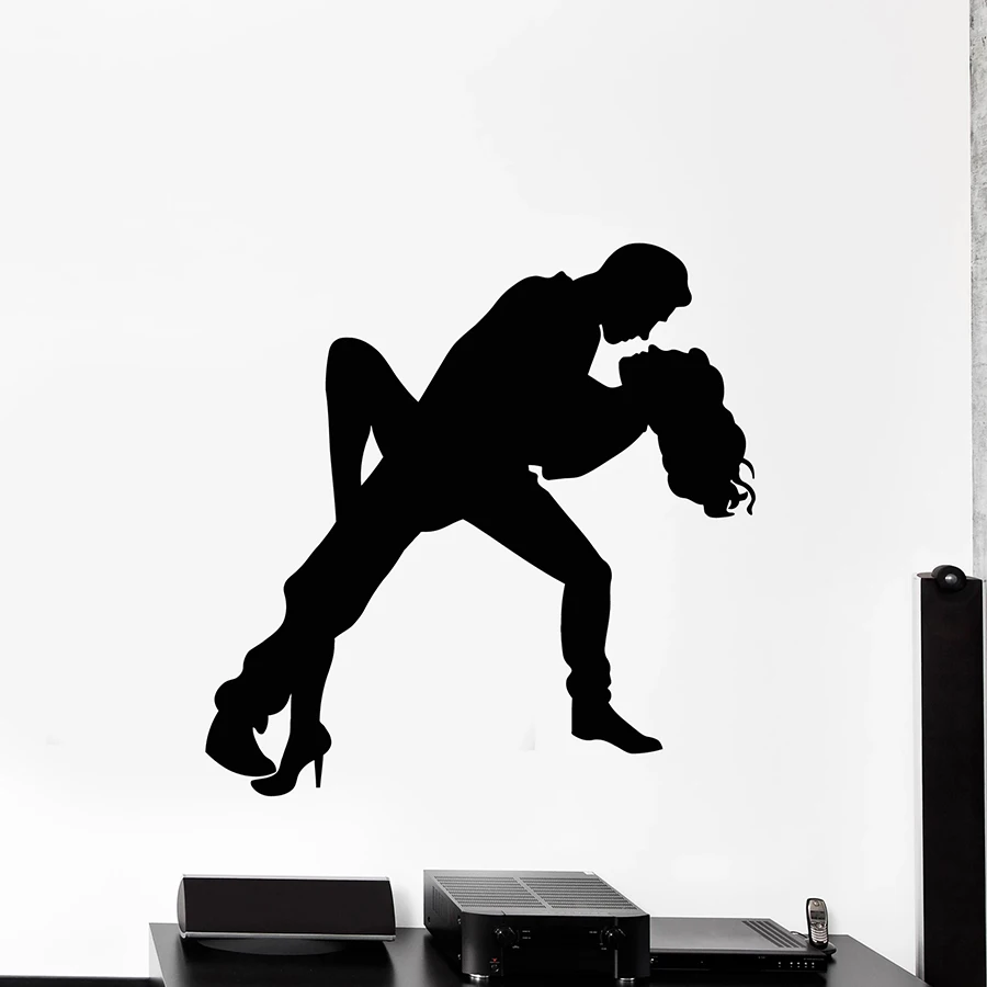 Женская и джентльменская настенная наклейка музыка романтика танцы пара спальня