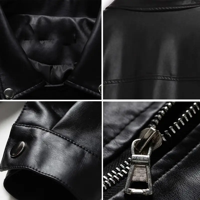 

NEW NEW Arrival Women Autumn Winter Leather Jacket Oversized Boyfriend Korean Style Female Faux Coat Outwear Black