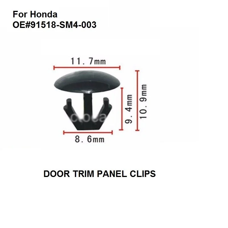 

For Honda Fastener Rivet Hood Trunk Moulding Retainer Clip For Civic / Integra 91518-SM4-003 Hood Seal Strip Buckle