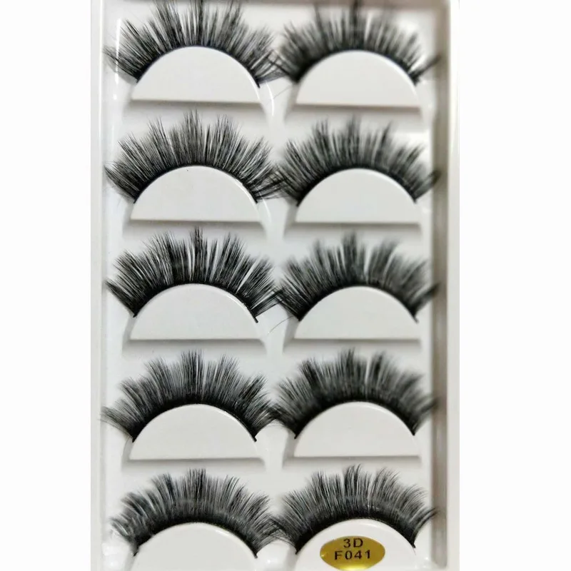 5 пар натуральных искусственных длинных ресниц для макияжа 3d норковые ресницы