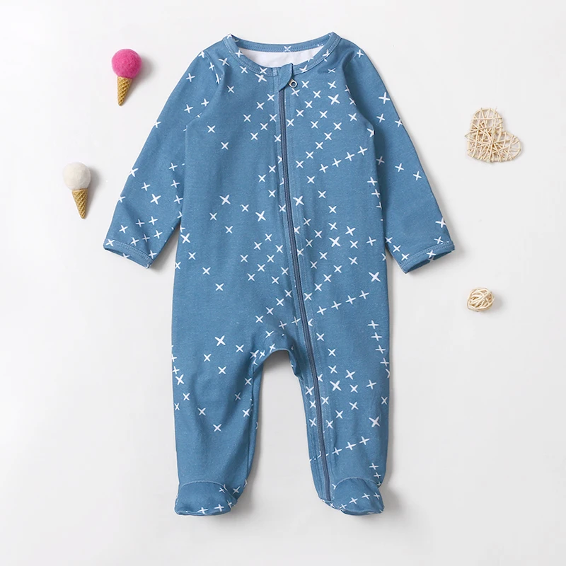 

2021 Spring Autumn Toddler Baby Girl Boy Jumpsuit New Arrival Star Print Sleepsuit Customized Wholesale KY-LYK-327-26