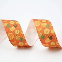 78 pineapple printed grosgrain ribbon printed 22mm grosgrain ribbon wedding decoration ribbons for diy bows crafts band