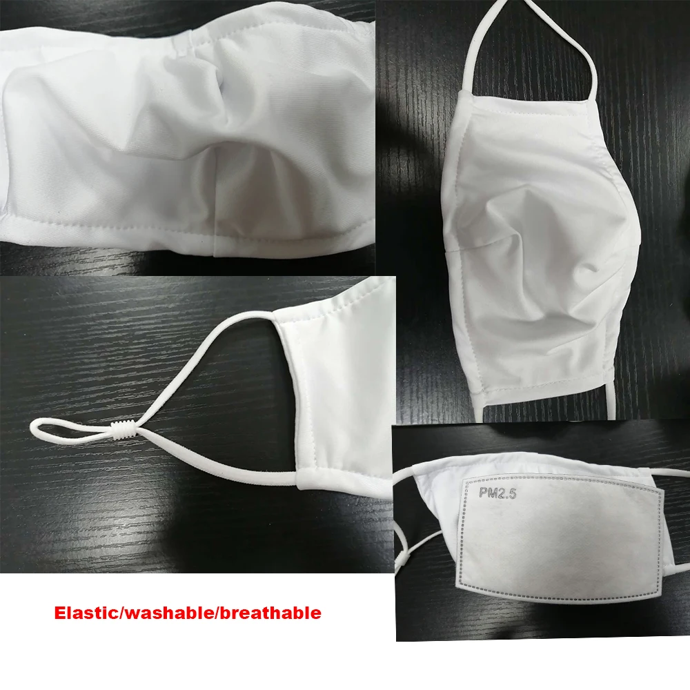 

Cute Animal French Bulldog Printed Kids Masks with 7pcs Filters Washable Reusable Children Face Mask Dustproof Mask