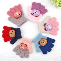 cartoon animal baby gloves winter warm cute woolen childrens warm writing gloves winter warm kids gloves mittens