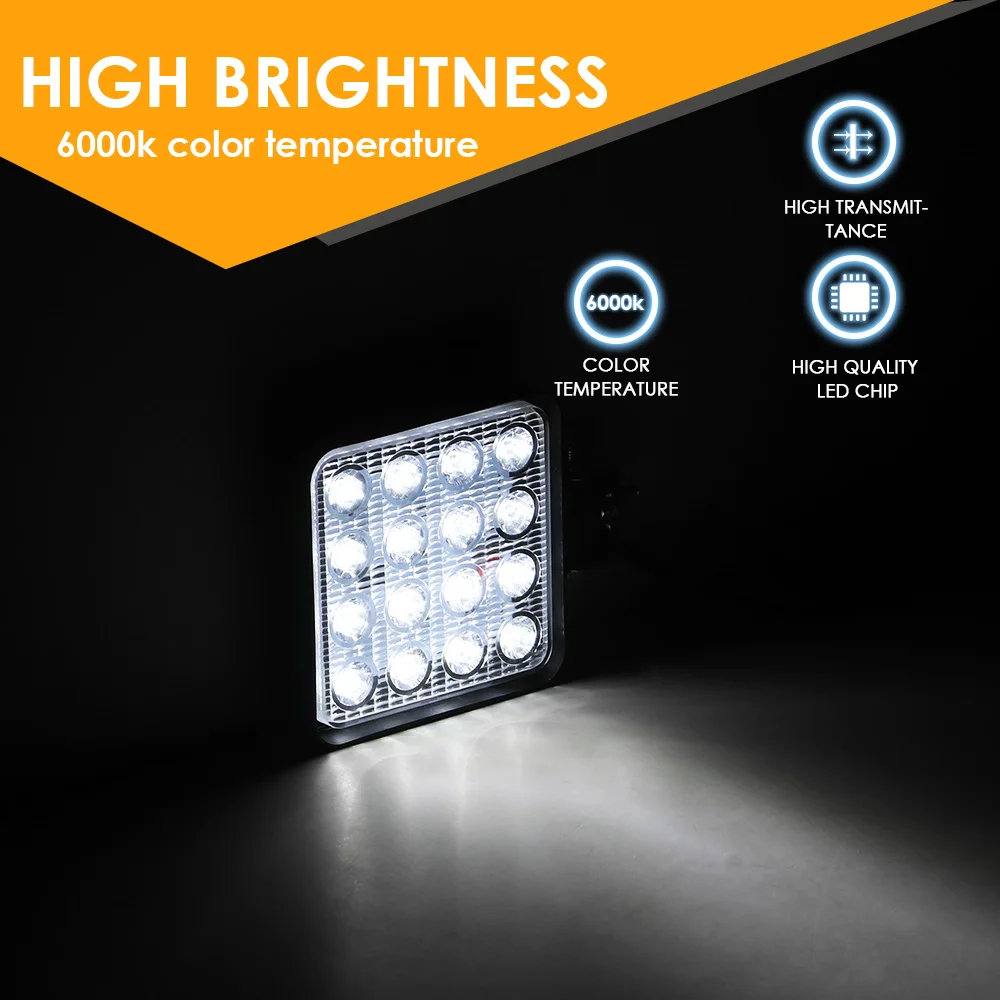 

Рабочее освещение автомобиля машинка для стрижки 48 Вт светодиодный свет для внедорожника мотоциклетные фары дальнего света для бездорожья...