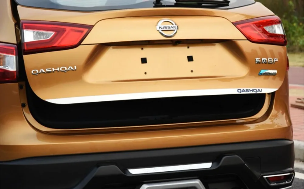 Подходит для Nissan Qashqai j11- наклейка на заднюю дверь из нержавеющей стали задняя дверь отделка автомобиля аксессуары для укладки