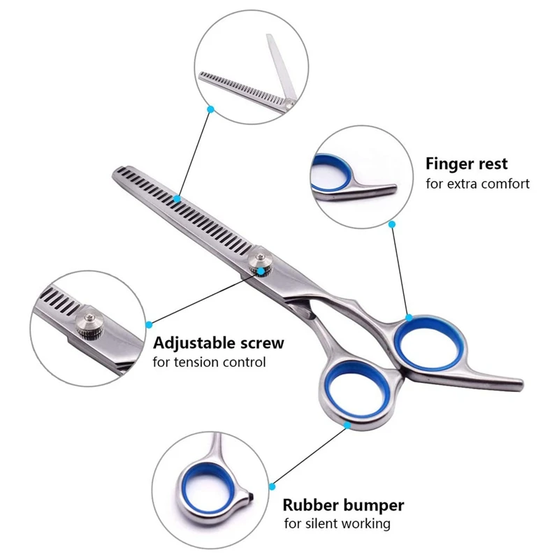 Набор для груминга собак и кошек безопасный триммер с круглыми насадками прямые