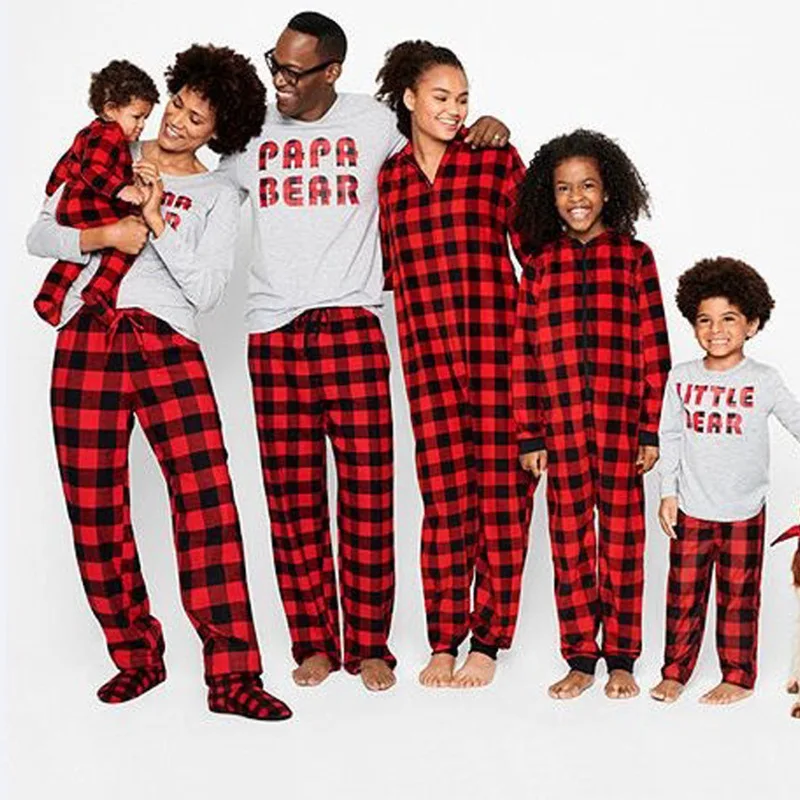 christmas family pajamas set mother daughter father son romper sleepwear dad mom and me matching outfits mommy baby clothes look