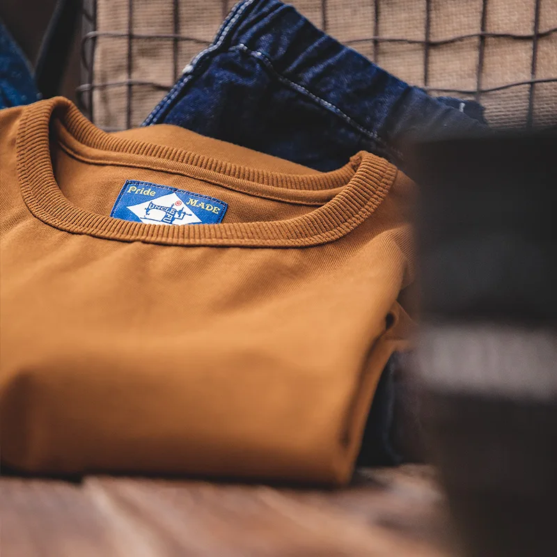 Maden/Мужская Повседневная футболка с длинными рукавами и вырезом лодочкой базовая