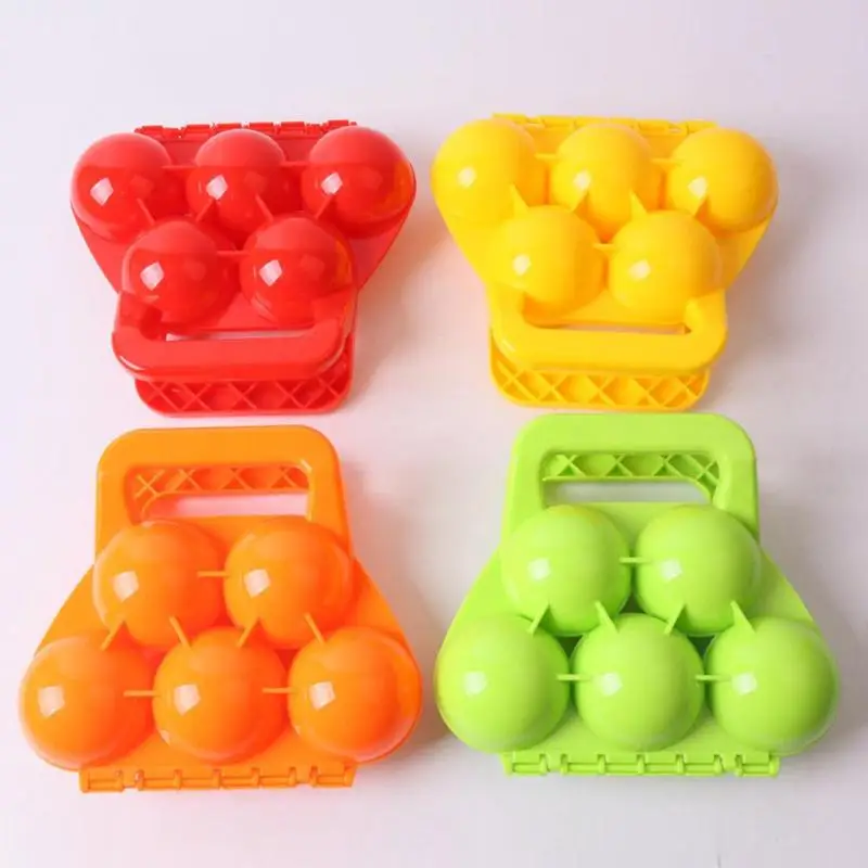 

3D 5 Snowballs Maker Clip Kids Children Outdoor Sports Winter Snow Ball Sand Mold Making Tools Snowball Fight Scoop Sculpt