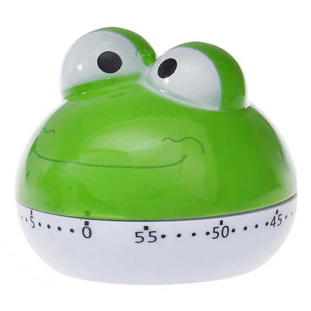 Green frog Творческий милый мультфильм таймер для животных кухонные Таймеры приготовления механические часы-будильник обратный отсчет кухонные аксессуары Прямая поставка - Цвет: Green frog