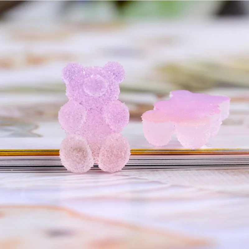 20 шт. 17*11 мм Разноцветные эпоксидные смолы Мармеладные медведи для аксессуаров