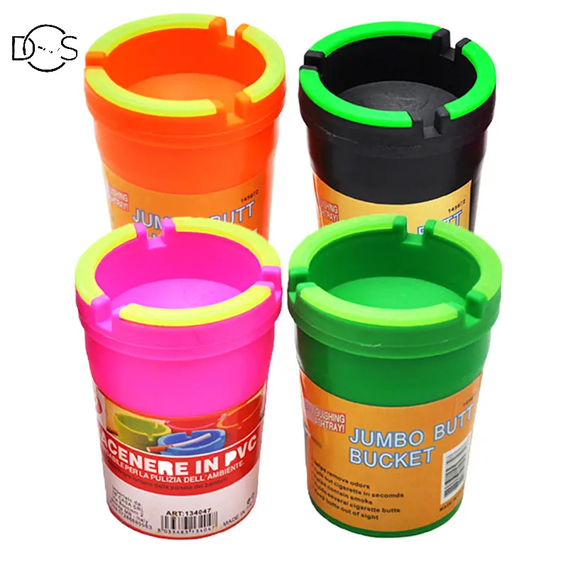 Светится в темноте акриловые круглые медленный нагрев Пепельница Ведро