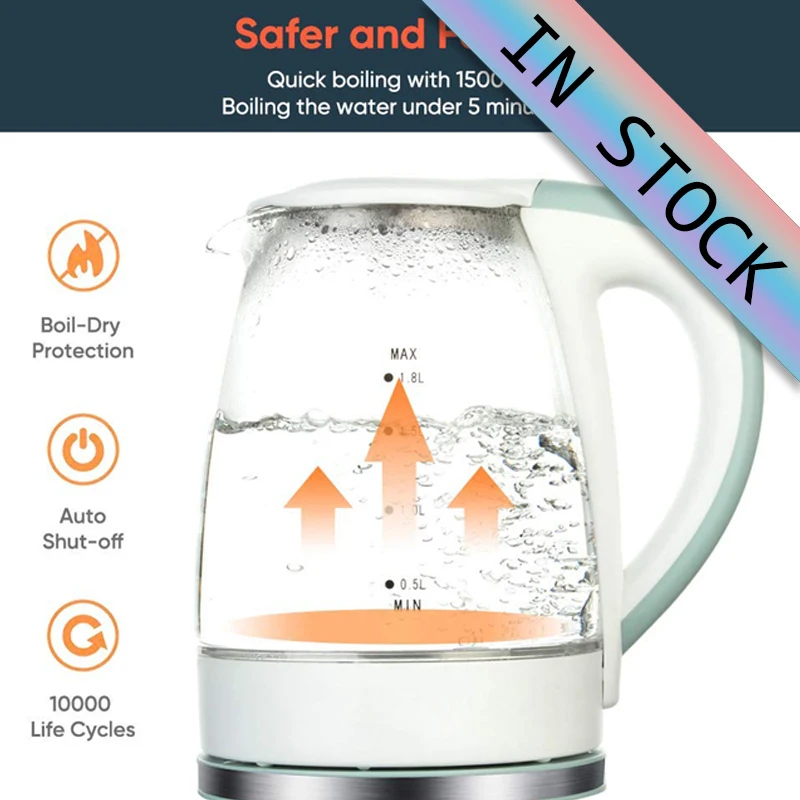 Бытовые кухонные приборы Аккумуляторный Электрический чайник 1 8 л светодиодный