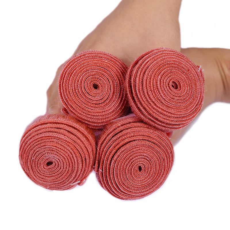 Предварительно окрашенные розовые прямые волосы пряди с закрытием бразильские