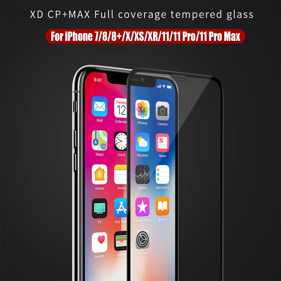 NILLKIN XD Антибликовая Защита экрана для iPhone X XR XS Max 11 8 Plus 3D защитное закаленное