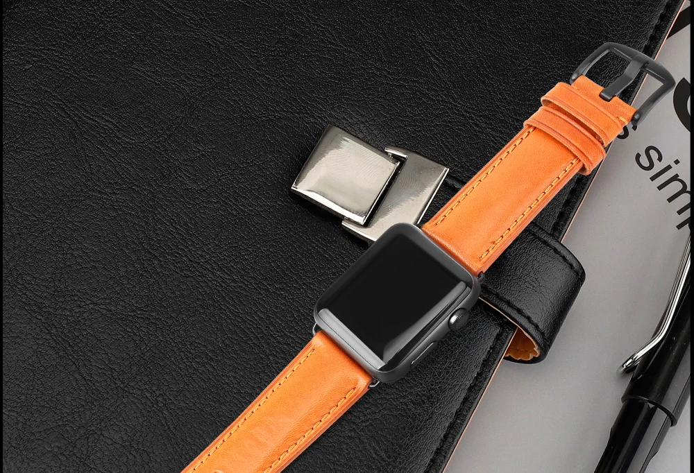 MAIKES для Apple Watch Band 44 мм 40 мм и ремешок для часов аpple 42 мм 38 мм натуральная кожа часы аксессуары iwatch ремешки для часов браслеты