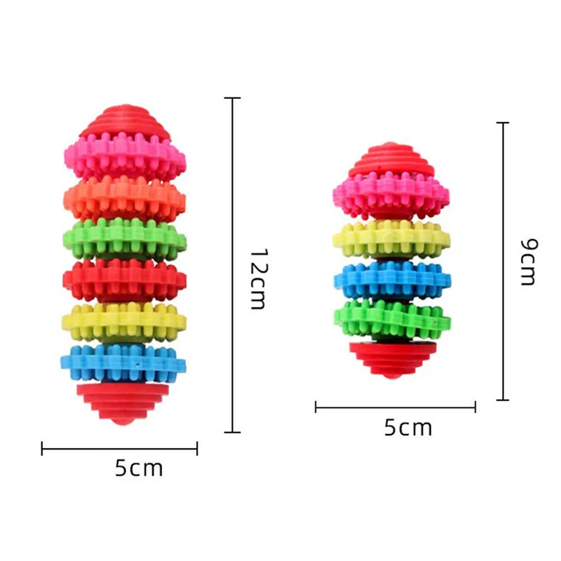 

S / M Small Dog Pet Toy Rubber Gear Bite Resistant Dog Toy Tooth Cleaning Chew Training Pet Supplies Puppy Cat Toys Dog Supplies