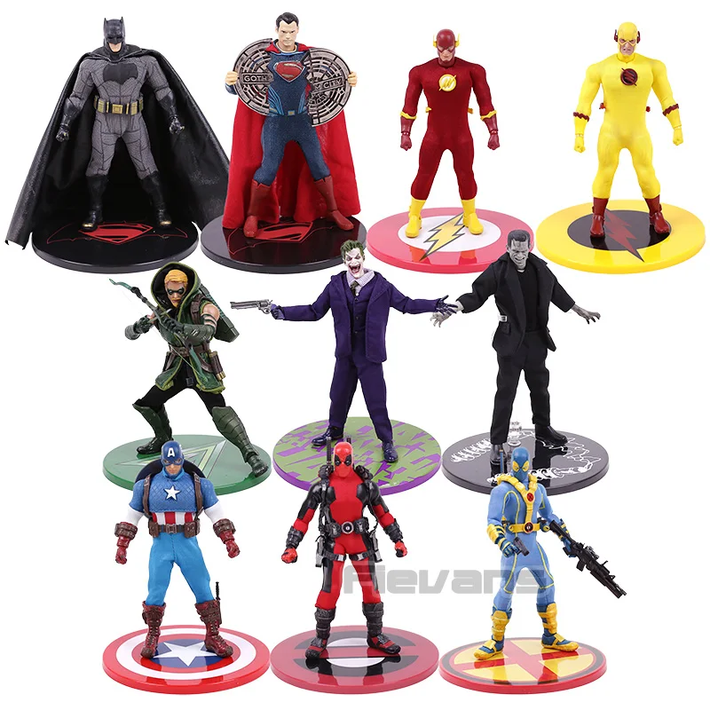 MEZCO Бэтмен Джокер Зеленая Стрела Дэдпул Человек-паук франкенстейн Капитан Америка Супермен флэш зум фигурка игрушка