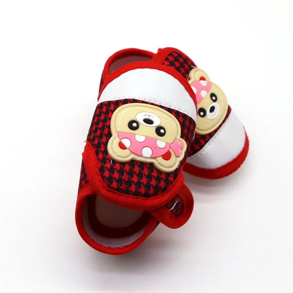 Мягкие Нескользящие ботинки для младенцев с рисунком медведя - купить по