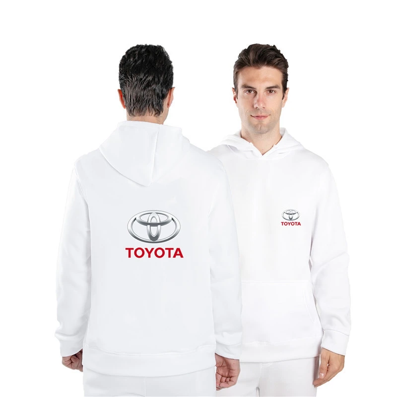 

2021 Male Pullover Men TOYOTA Print Jacket Spring Autumn Drawstring Hooded Sweatshirt Top Coat