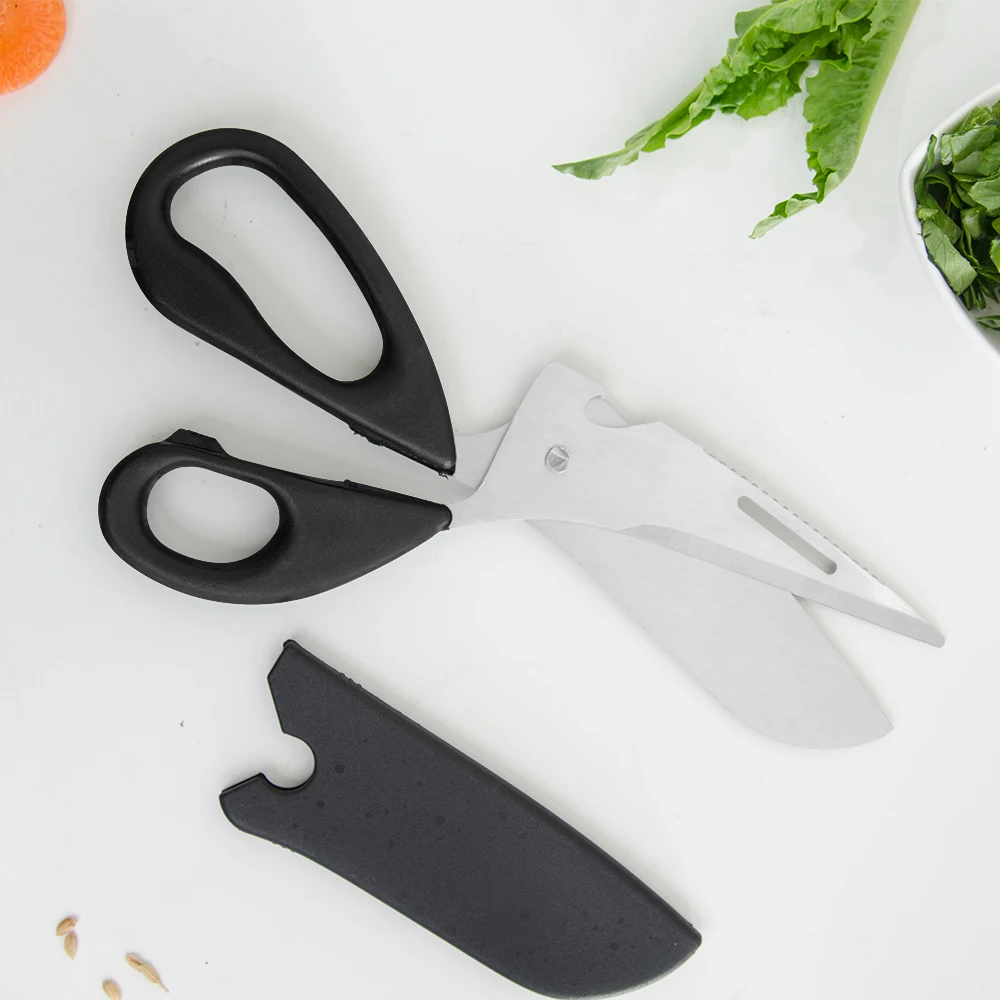 Универсальные кухонные ножницы 7 в 1 высокопрочные из нержавеющей стали 2cr13 для
