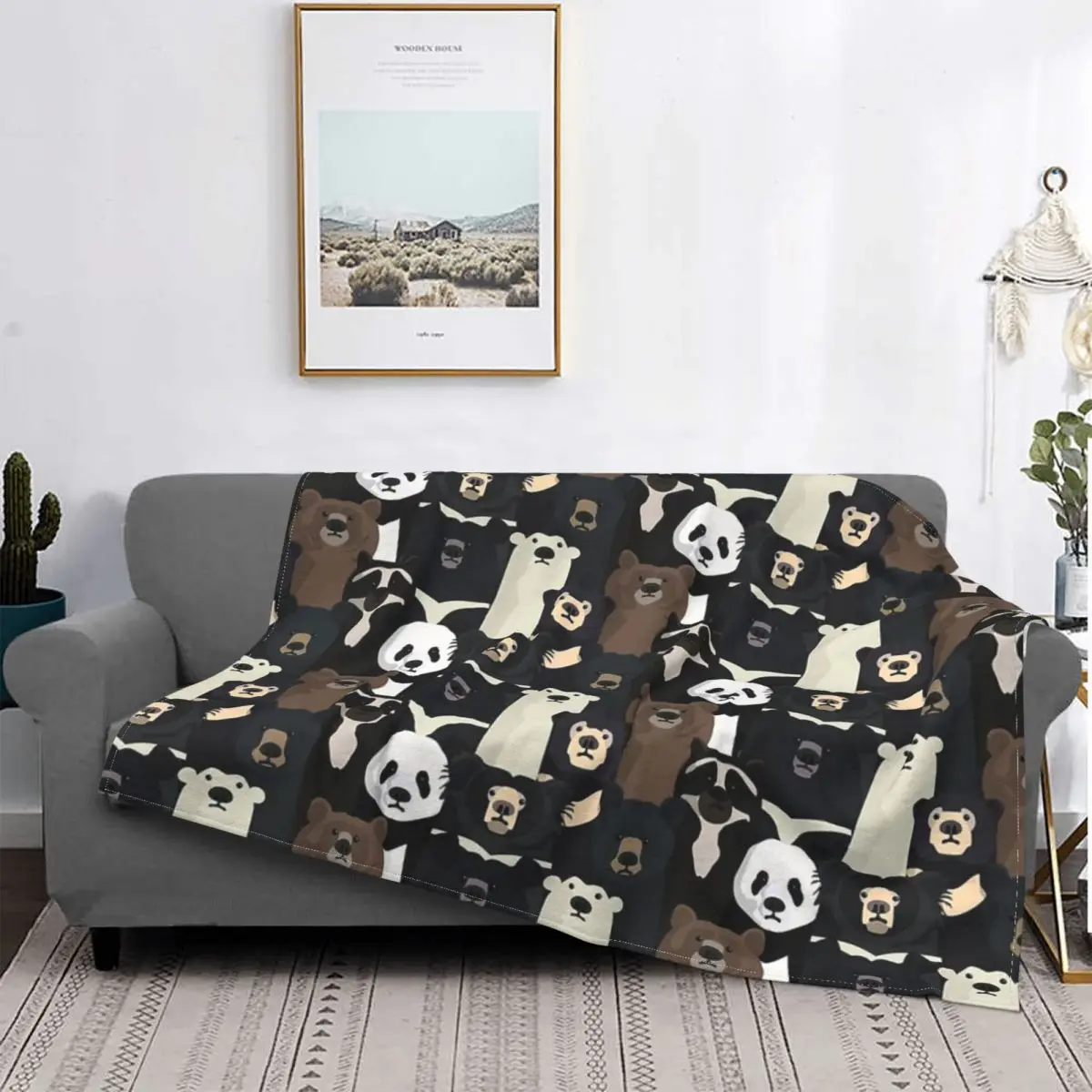 

Плед с изображением медведей мира, покрывало для кровати, плед, диванное одеяло, диванное одеяло, s одеяло для кровати