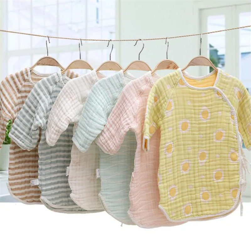 

0-2 year baby sleeping bag baby sleepcoat 6 layer cotton muslin newborn sleep tops baby pajamas toddler nightgown sleeping cloth