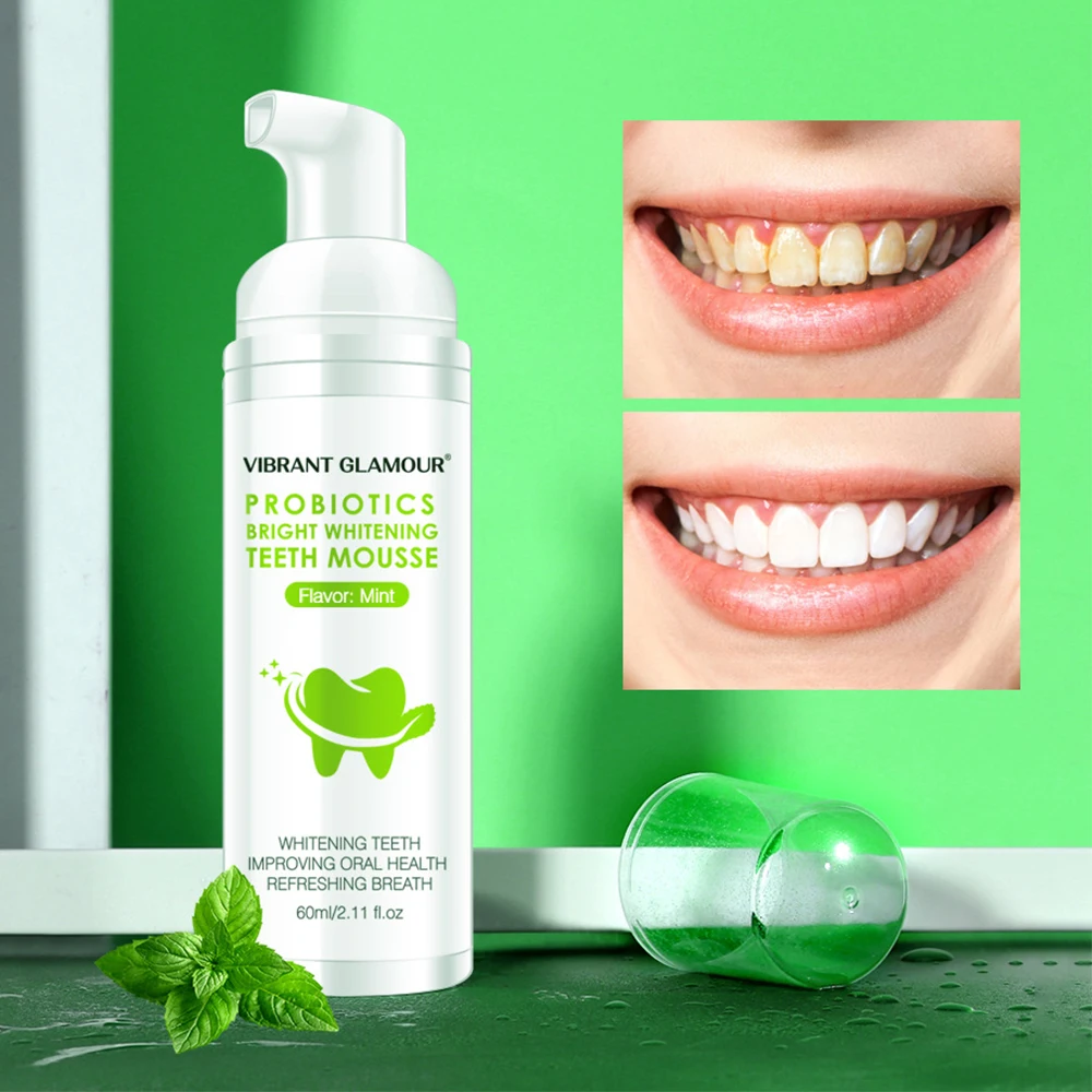 

Tooth Whitening Cleaning Mousse Remove Plaque Stains Oral Hygiene Odor Fresh breath Bright Teeth Toothpaste Dental Care Tool 60g