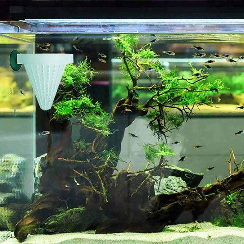 6 шт аквариум красный червь подачи конус для кормления живые креветки питания рыб