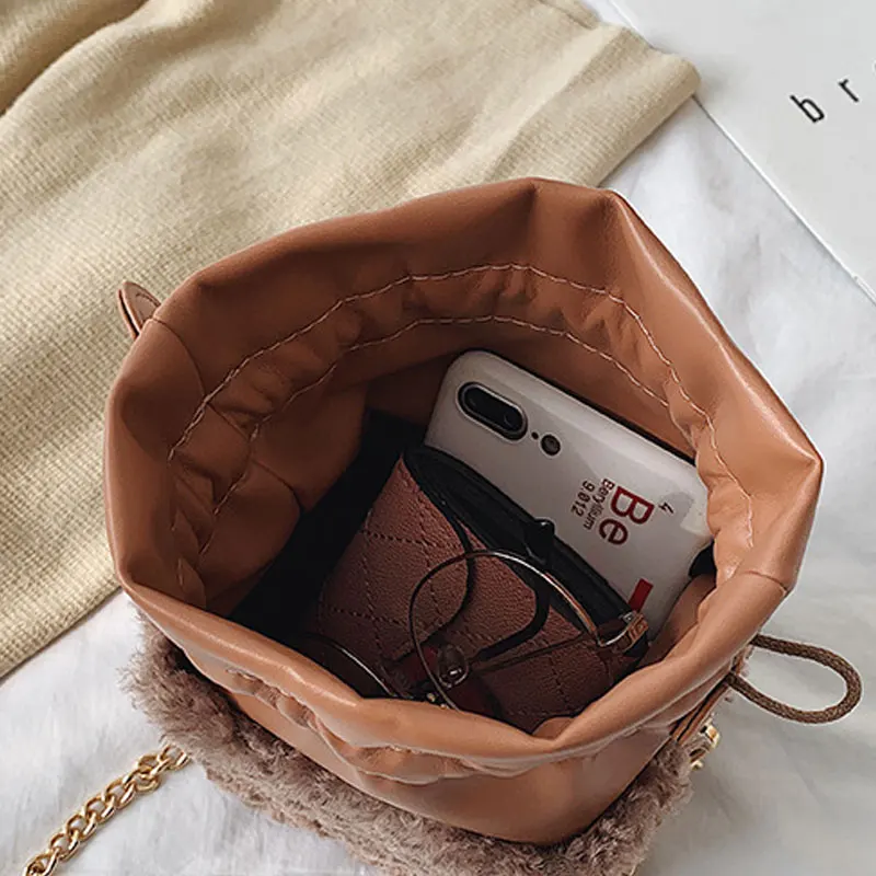 Женские плюшевые повседневные сумки с короткими ручками индивидуальная женская