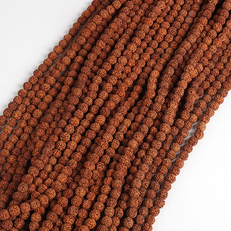 

Natural Mala Rudraksha 108 Beads 5/7/9mm Prayer Buddhist for Necklaces Meditation Practice Jewelry Making Bracelet Accessories